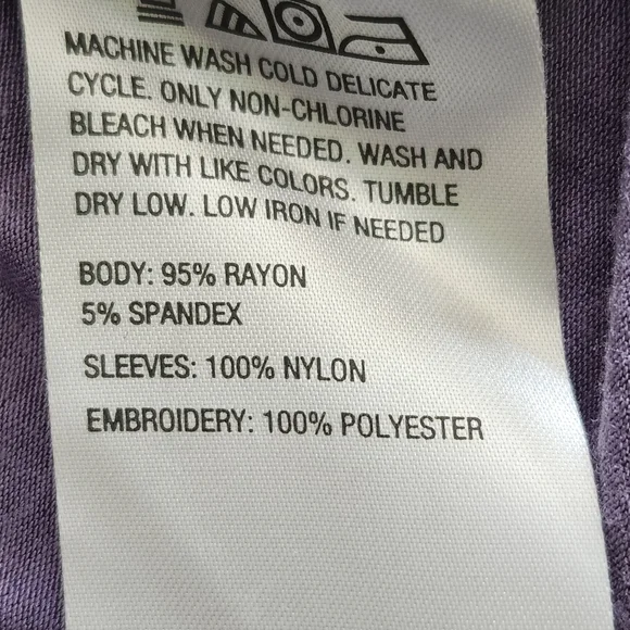 Colleen Lopez Purple Lace Sleeve Blouse - Picture 8 of 8